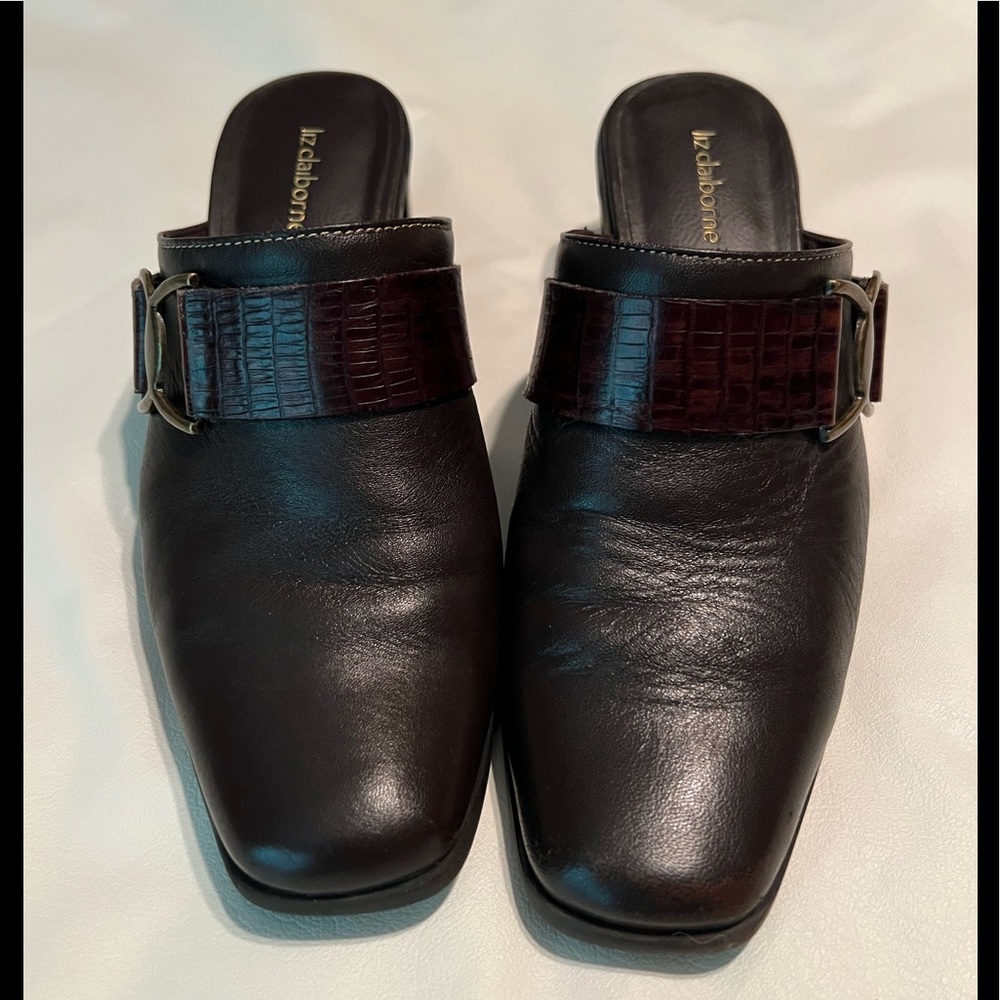 Liz Claiborne Brown Clogs/Mules Size 8 1/2